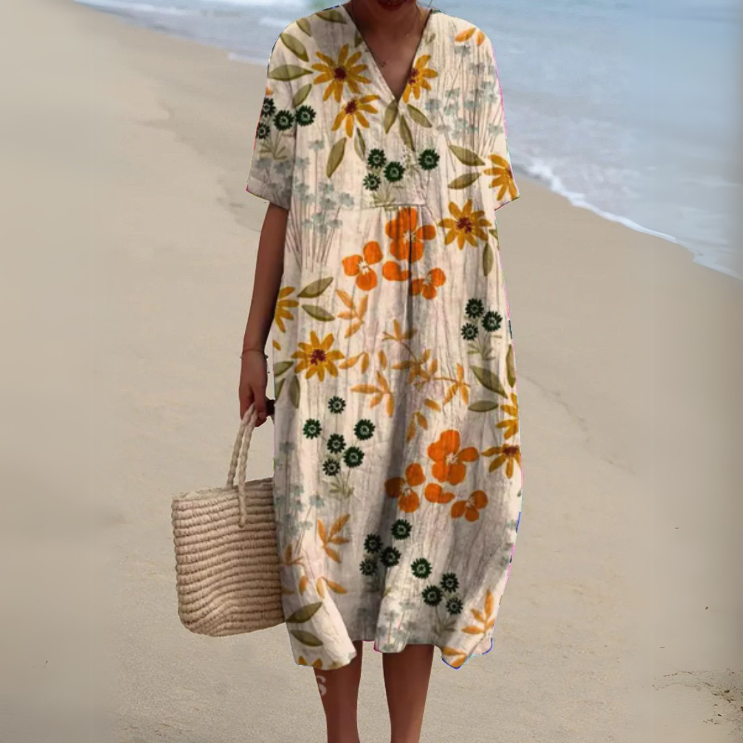 Nathalie | Robe Fleurie Élégante