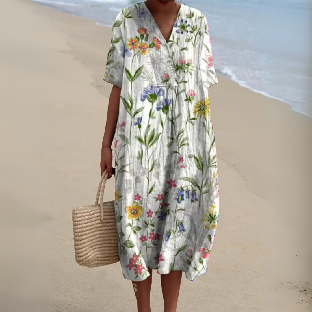 Nathalie | Robe Fleurie Élégante